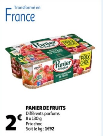 Auchan Panier de fruits 8x130g aanbieding