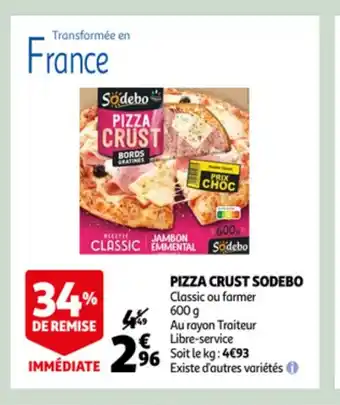 Auchan Pizza crust sodebo 600g aanbieding