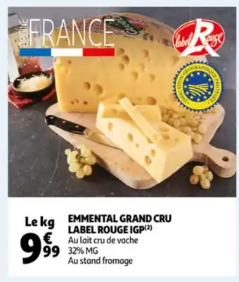 Auchan Emmental grand cru label rouge IGP le kg aanbieding