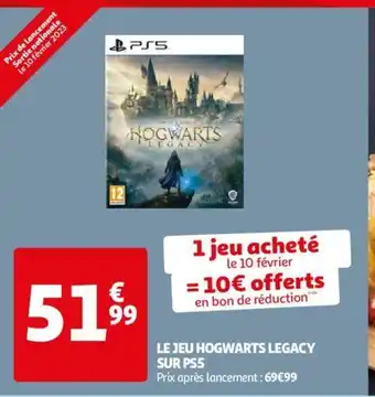 Auchan Le Jeu Hogwarts Legacy Sur PS5 aanbieding