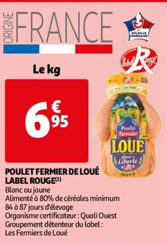 Auchan Poulet Fermier De Loue Label Rouge aanbieding