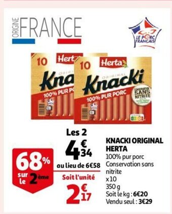 Auchan Knacki Original Herta aanbieding