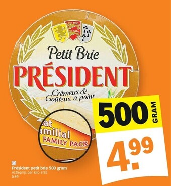 Président petit brie 500 gram