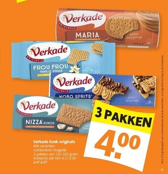 Albert Heijn Verkade koek originals aanbieding