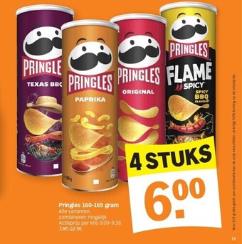 Albert Heijn Pringles 160-165 gram aanbieding