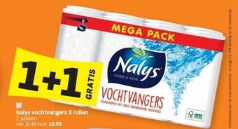 Albert Heijn Nalys vochtvangers 8 rollen aanbieding