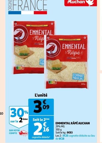 Auchan Emmental Rape aanbieding