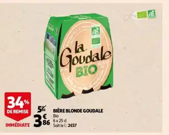 Auchan Biere Blonde Goudale Bio 6x25 cl aanbieding