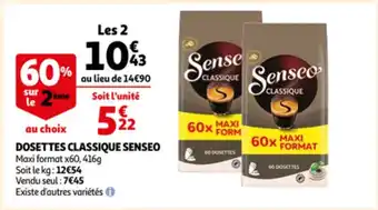 Auchan Senseo Dosettes Classique 416g aanbieding