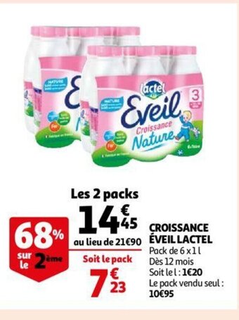 Auchan Croissance Eveil Lactel aanbieding
