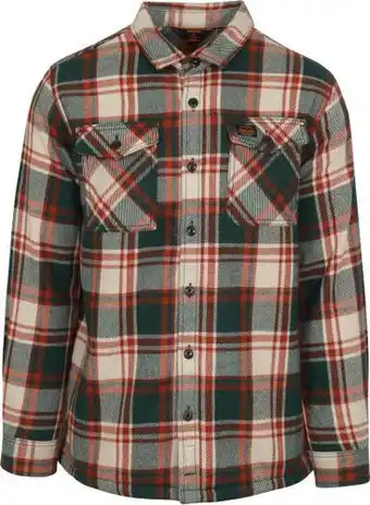 Superdry miller overshirt ruit blauw