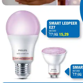 Hubo Philips Smart Ledpeer E27 aanbieding