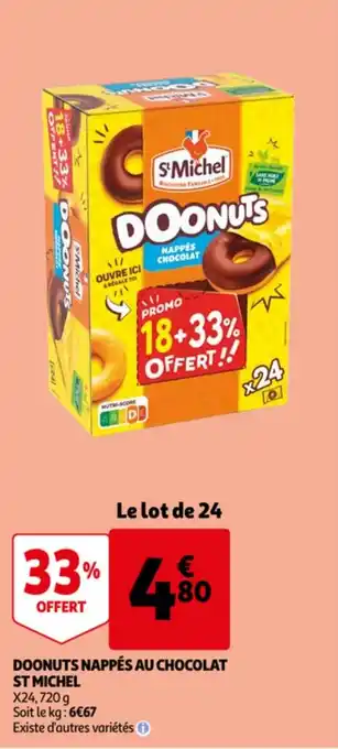 Auchan St Michel Doonuts Nappes Au Chocolat 720g aanbieding