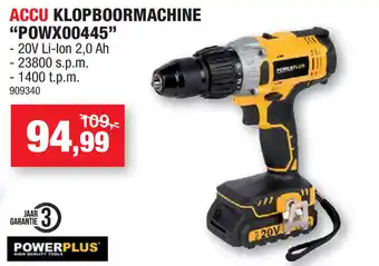 Hubo Accu klopboormachine "POWX00445" 909340 aanbieding