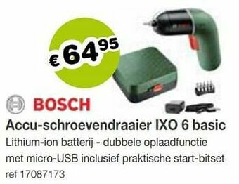 Europoint Bosch accu-schroevendraaier ixo 6 basic aanbieding