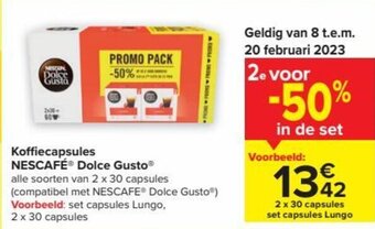 Carrefour Nescafe Dolce Gusto Koffiecapsules aanbieding