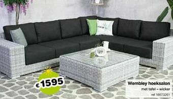 Europoint Wembley hoeksalon met tafel wicker aanbieding