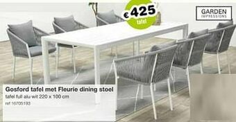Europoint Gosford tafel met fleurie dining stoel aanbieding