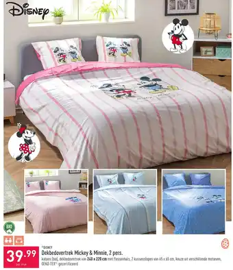 Disney Dekbedovertrek Mickey & Minnie, 2 pers.