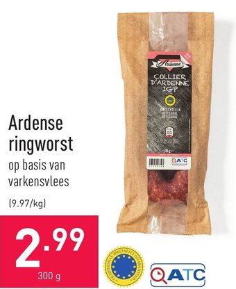 ALDI Ardense ringworst aanbieding