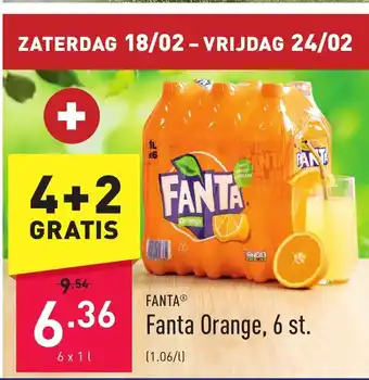 ALDI Fanta Orange 6 x 1L aanbieding