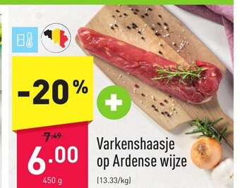 ALDI Varkenshaasje op ardense wijze 450g aanbieding