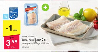 ALDI Golden seafood verse kabeljauw 2 x 125g aanbieding