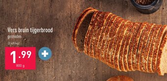 ALDI Vers bruin tijgerbrood gesneden 800g aanbieding