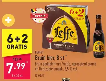 ALDI Leffe bruin bier 8 x 33cl aanbieding