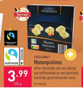 ALDI Excellence Manonpralines 200g aanbieding