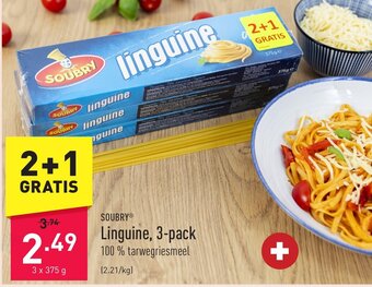 ALDI Soubry linguine 3 x 375g aanbieding