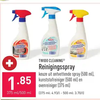 ALDI Twido cleaning Reinigingsspray 375ml/500ml aanbieding