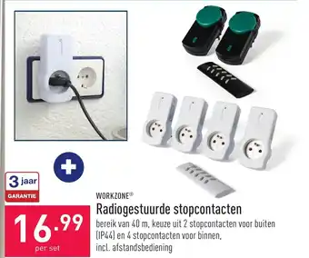 ALDI Workzone Radiogestuurde stopcontacten per set aanbieding
