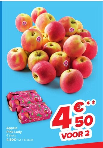 Carrefour Appels pink lady 6 stuks aanbieding