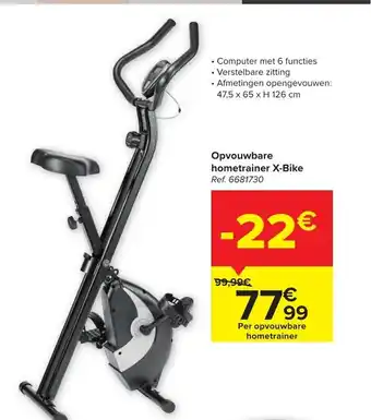 Opvouwbare hometrainer x-bike
