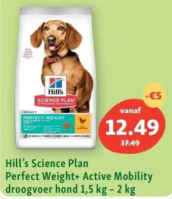 Maxi Zoo Hill’s science plan perfect weight+ active mobility droogvoer hond 1,5 kg – 2 kg aanbieding