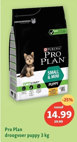 Maxi Zoo Pro plan droogvoer puppy 3 kg aanbieding