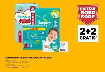 Jumbo Pampers luiers, luierbroekjes of doekjes aanbieding