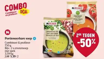Delhaize Portioneerbare soep aanbieding