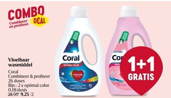 Delhaize Vloeibaar wasmiddel coral aanbieding