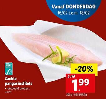 Lidl Zachte pangasiusfilets aanbieding