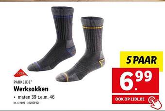 Lidl Parkside werksokken aanbieding