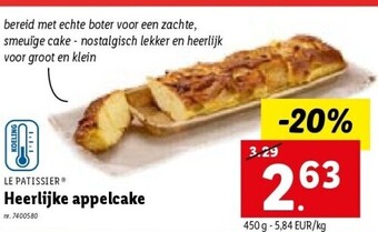Lidl Heerlijke appelcake aanbieding