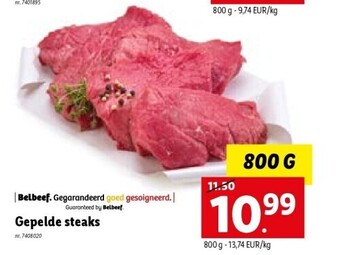 Lidl Gepelde steaks aanbieding