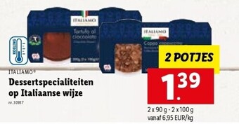 Dessertspecialiteiten op italiaanse wijze