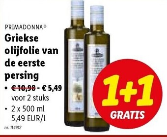Lidl Griekse olijfolie van de eerste persing aanbieding
