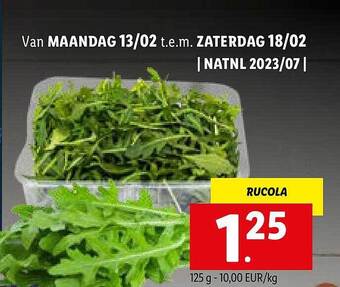 Lidl Rucola aanbieding