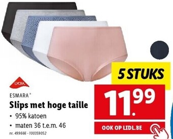 Lidl Slips met hoge taille aanbieding