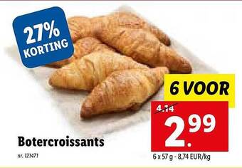 Lidl Botercroissants aanbieding