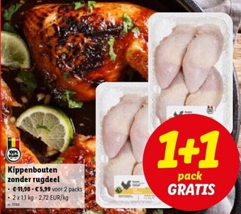 Kippenbouten zonder rugdeel